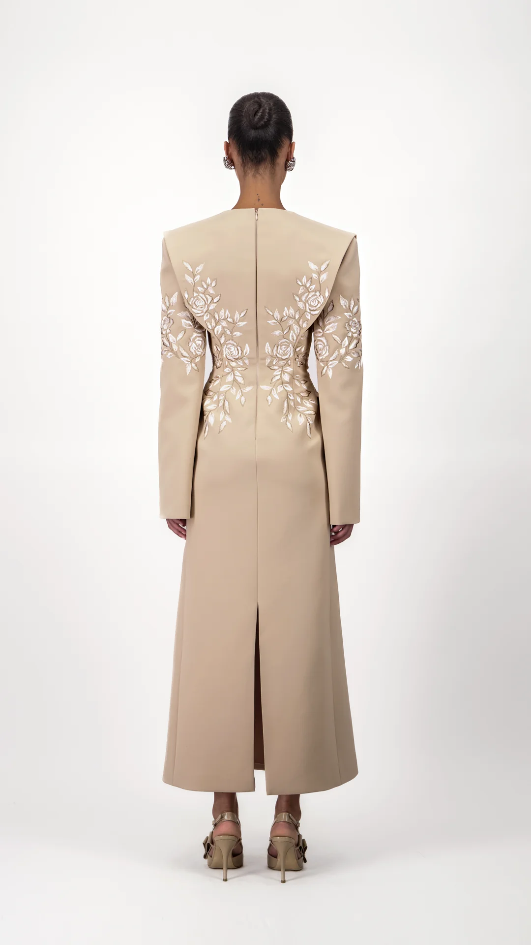 Deep-V Midi Dress - Image 2
