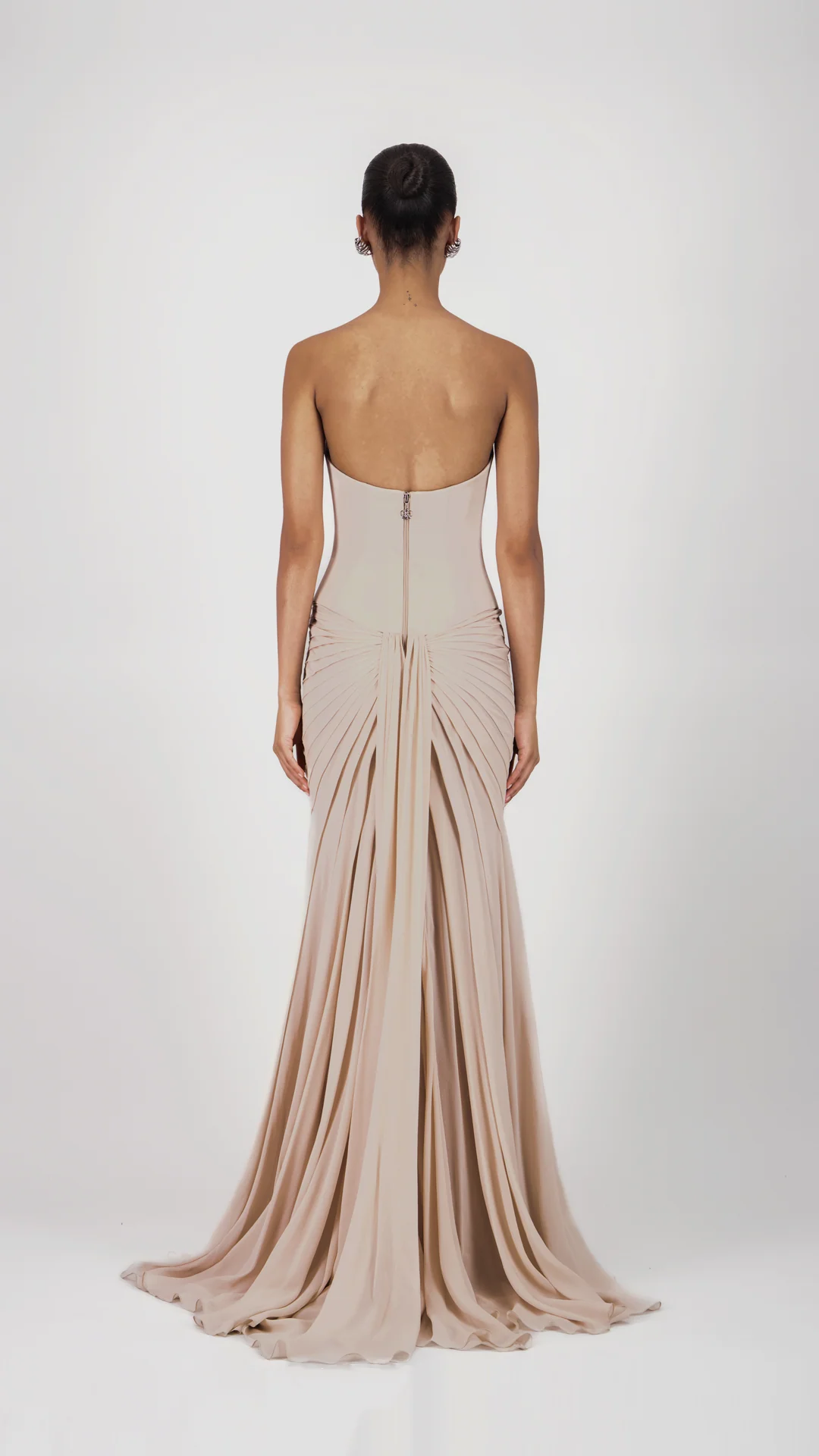 Draped Sweetheart Long Dress - Image 2