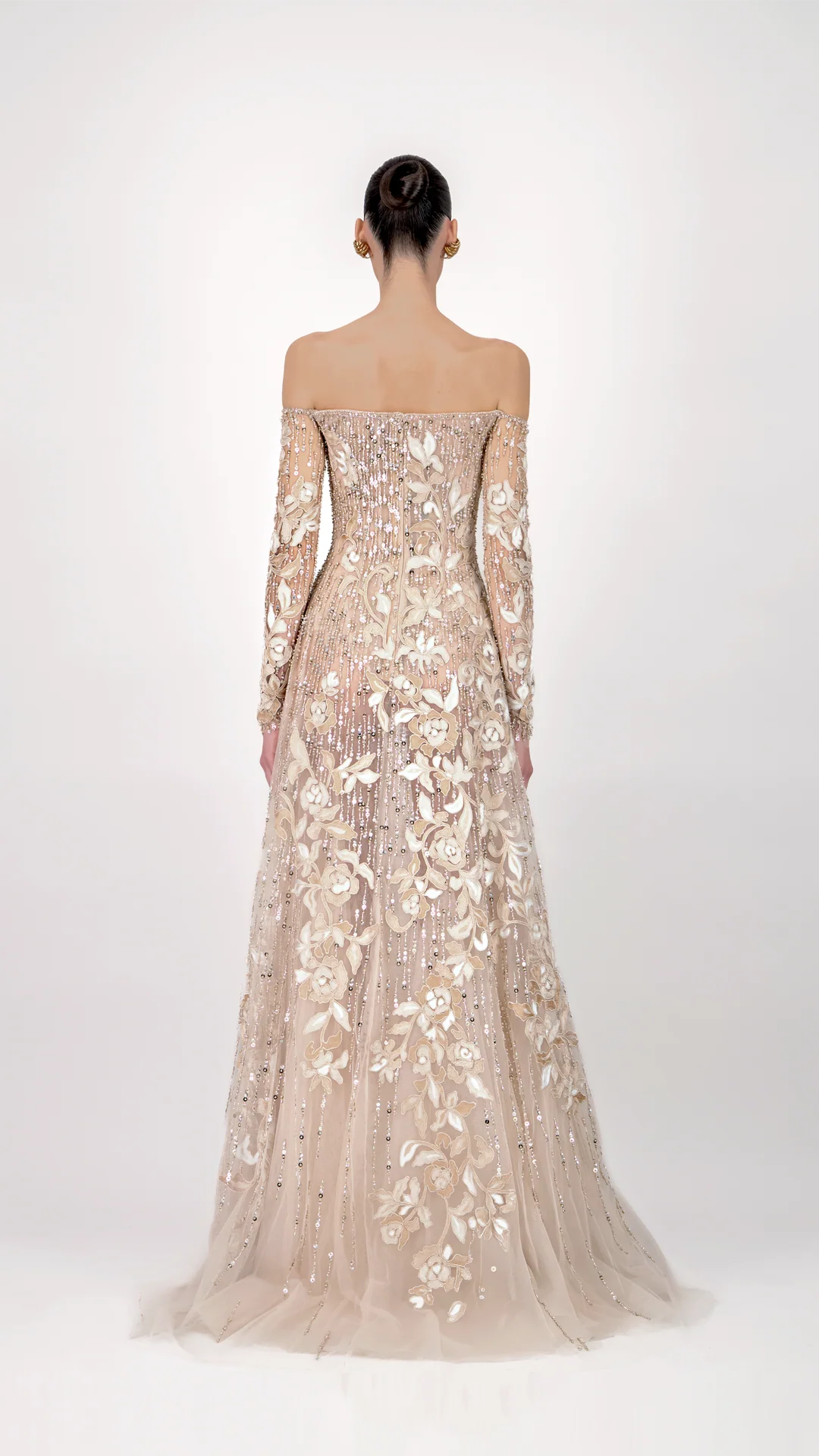 Off-Shoulder Floral Long Dress - Image 3