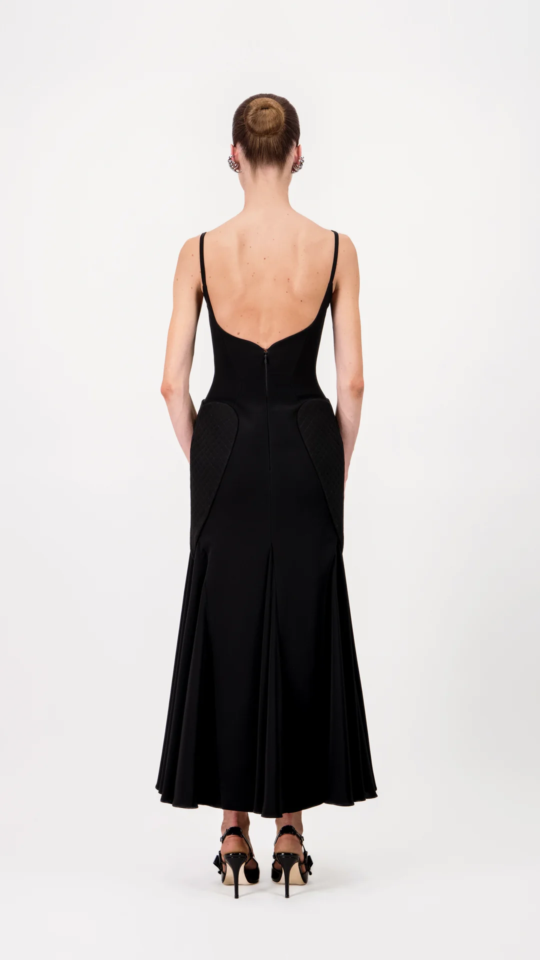 Panelled Crepe Midi Dress - Image 2