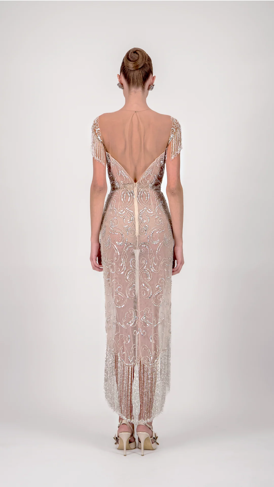 Spiral Beaded Midi Dress - Image 2