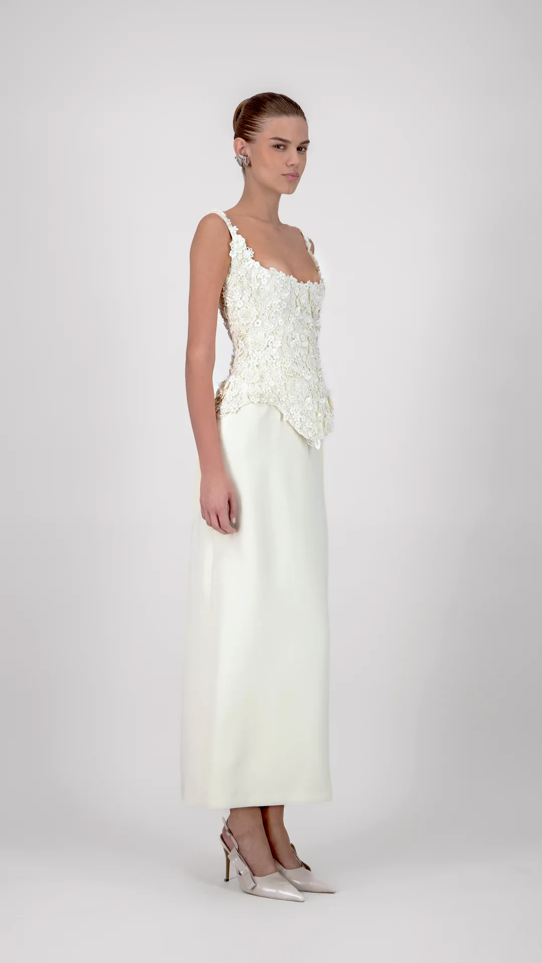 Strap Lace Corset Midi Dress - Image 3