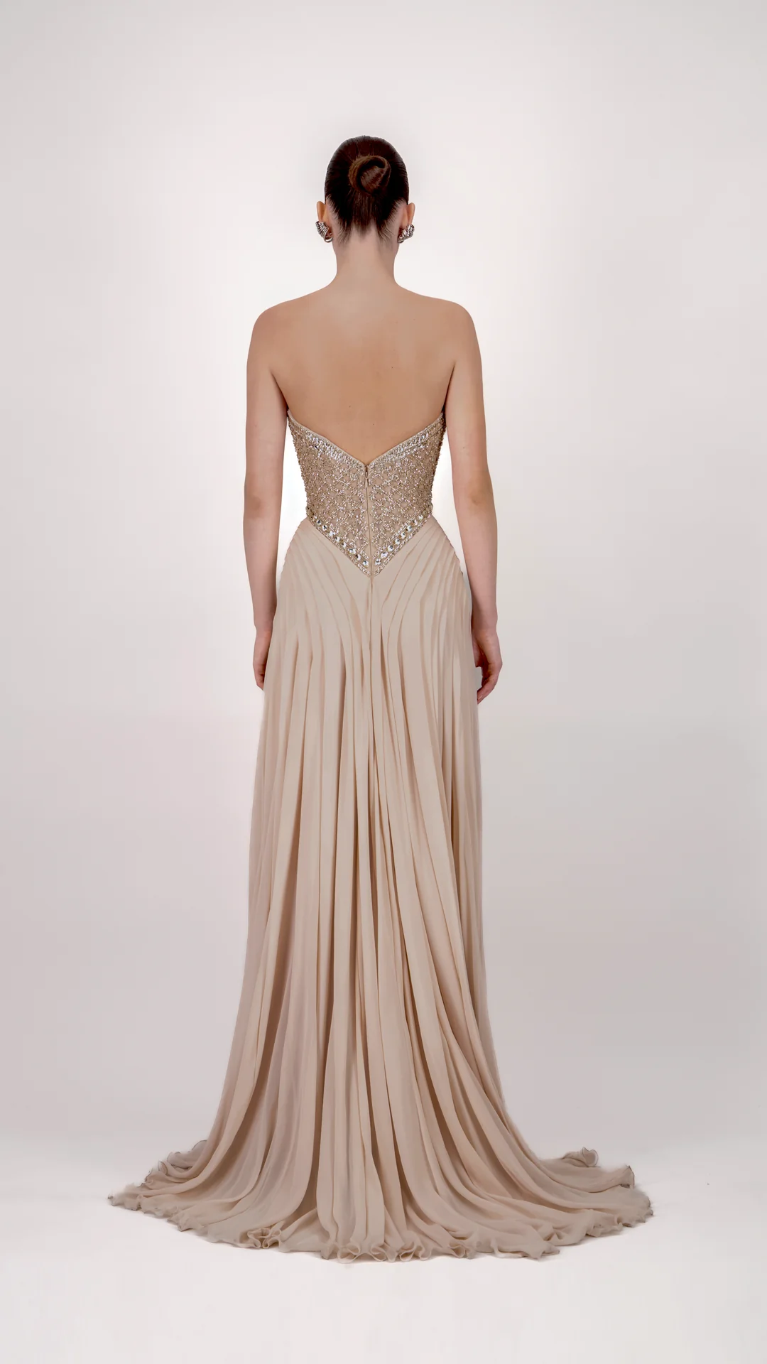 Strapless Embellished Corset Long Dress - Image 2