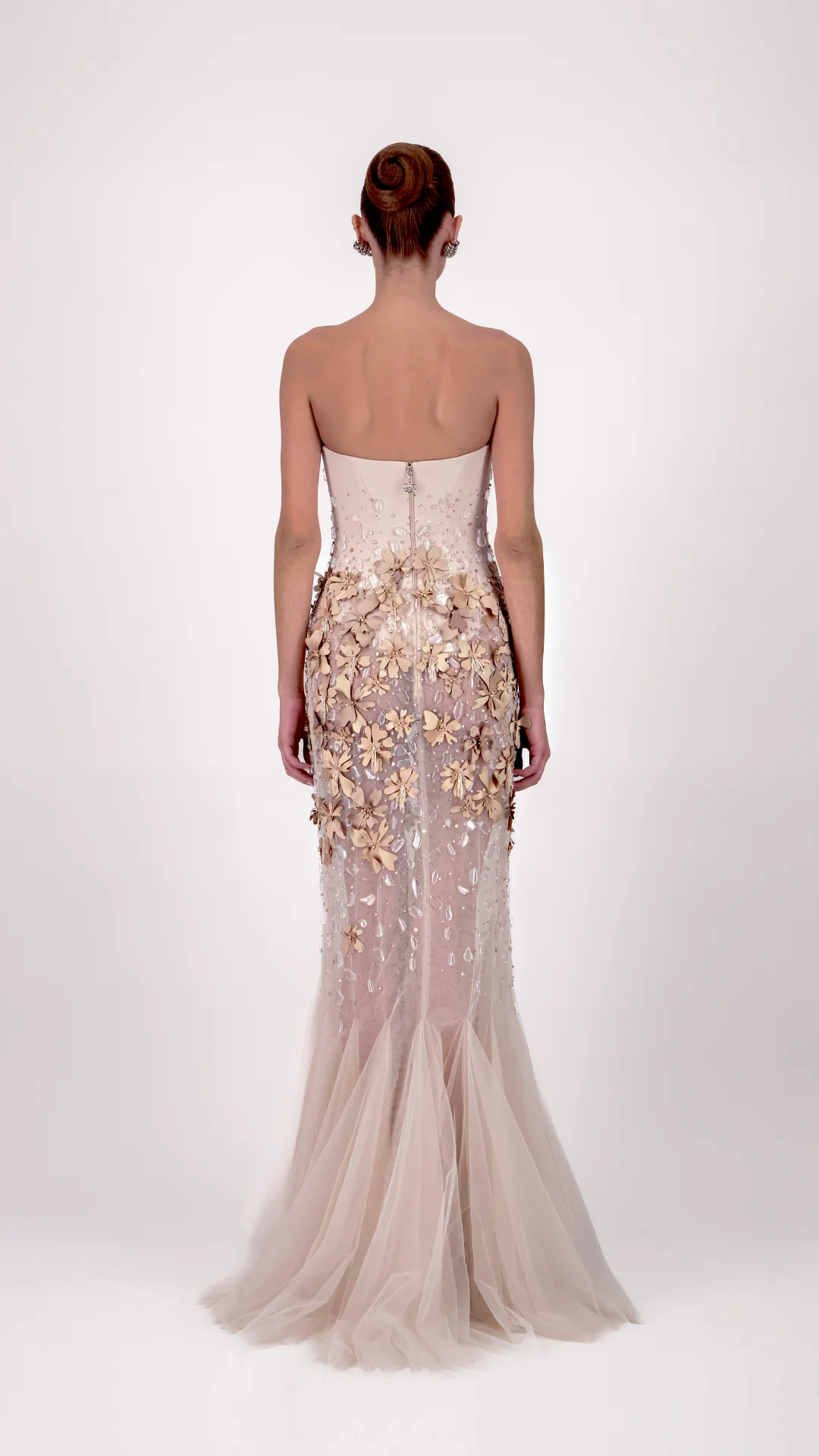 Strapless Floral Long Dress - Image 2